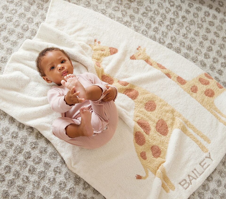 Fuzzy Giraffe Baby Blanket Pottery Barn Kids AU